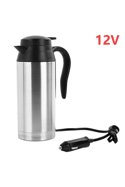 Choice 12v 12V/24V Car Electric Heating Cup Kettle 750ML Stainless Steel Water Heater Bottle With Cigarette