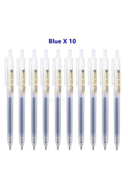 Choice مجموعة أقلام جل قابلة للسحب 0.5 مم، أزرق، 6/10 قطع، حبر أسود/أزرق، قلم...