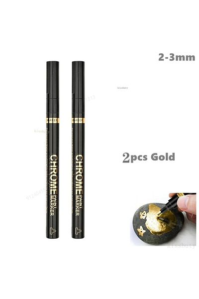 Choice 2pcs gold 3/2/1pcs Chrome Mirror Marker Pen 2mm DIY Reflective Paint Pens Mirror Markers Chrome SILV