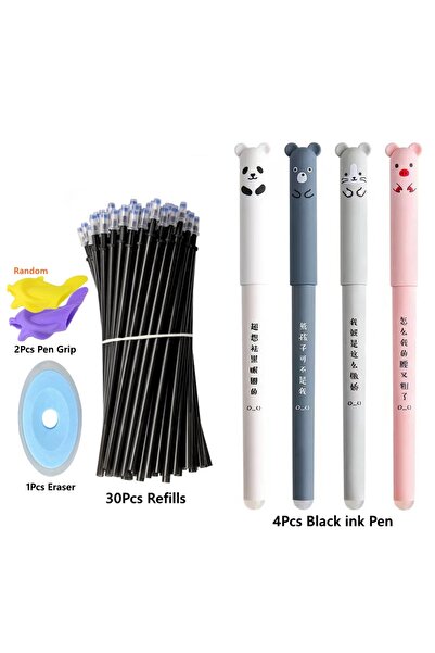 Choice مجموعة أقلام جل قابلة للمسح من 37 قطعة، 0.5 مم، حيوانات باندا، أقلام ق...