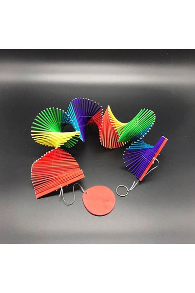 Choice Colorful Wood Wind Chimes Rainbow Wind Spinner Mobile Chime Lawn Wind Spiral Party Home Decor Gar...