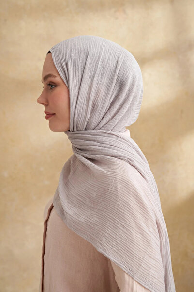 ARMANDA Мусліновий шарф з листяним візерунком 3351-311 Срібний