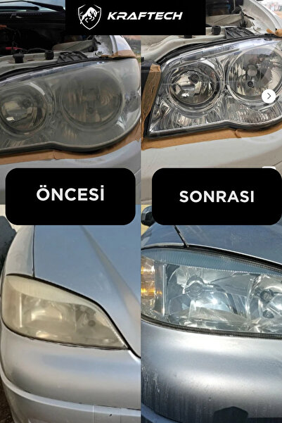 kraftech Buharlı Araba Far Temizleme - Parlatma Seti