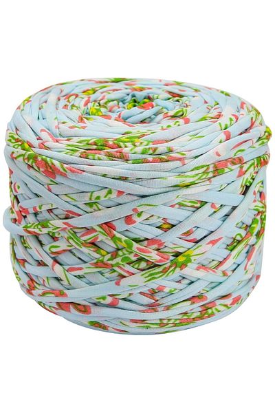 Choice Without Side blue flower 1pc 2cm Wide T-shirt Yarn,Woven Fabric Knitted Yarn 200g Yarn ,For Hand Mad