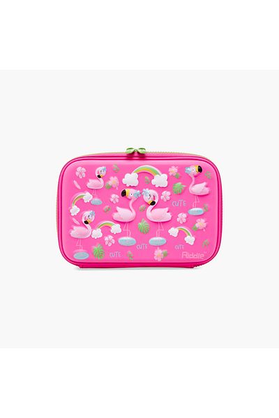 Juniors Juniors Flamingo Print Pencil Case with Zip Closure