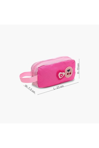 Juniors Juniors Colourblock Applique Detail Pencil Pouch with Zip Closure