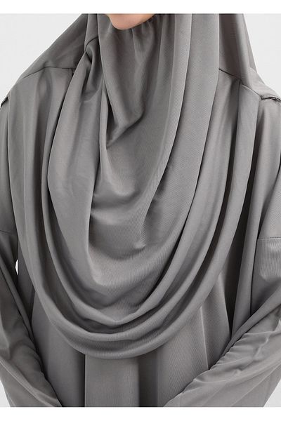 Sayın Tesettür Prayer Dress - Gray - Dear Hijab