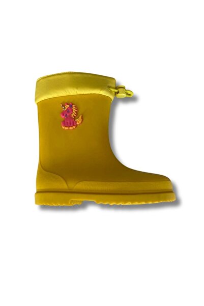 belixspor Konçlu Kız Çocuk Yağmur Çizmesi 26-35 Sarı