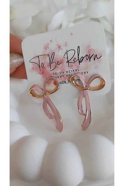 To Be Reborn Steel Enamel Bow Model Earrings 2025 Summer Season Models