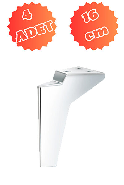 MİSLİNE PLATİN 16 CM KROM (4 ADET) Mobilya Ayağı ,Kanepe Ayağı, Koltuk Ayağı,...