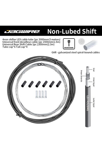 Choice Lex Black shift set JAGWIRE 2-3meters MTB Road Bike Bicycle Derailleur Weaving Housing Tube Shiftin