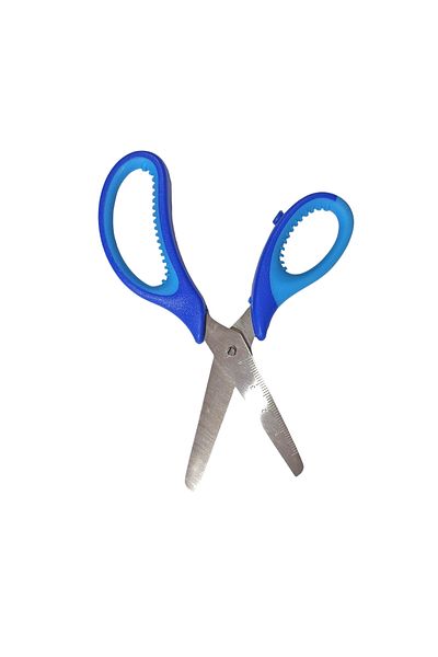 Limmy Children's Scissors Blunt Tip School Scissors with Ruler - Blue