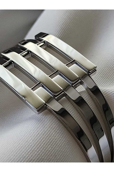 ZÜLİSCH Thick Clamp Steel Silver Color Stainless Water Resistant