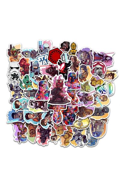 BANDAI AZ011-50pcs Star Wars Stickers Disney Graffiti Decals Laptop Motorcycle Phone Car Cool Cartoon Vinyl