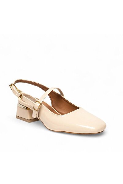 CanBambi حذاء Zenne اليومي بكعب 405 جلد لامع باللون البيج