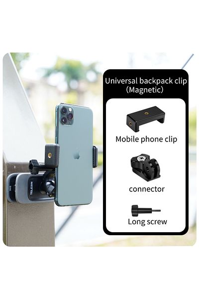 Choice With Magnetic B TELESIN 360° Rotation Magnetic Backpack Clip Clamp Mount for GoPro Hero 13 12 11 10