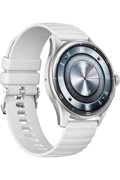 X.Cell Xcell Classic6 Smartwatch, 1.43" AMOLED, BT Calling, 2 Straps, HR/BP/SpO₂, IP68 – Silver Grey
