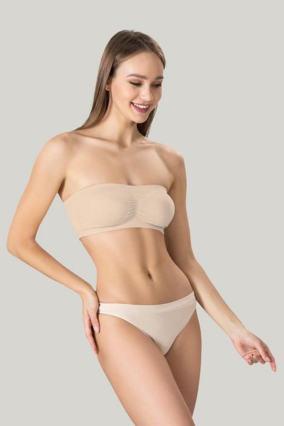 tavsanclo Women's Padded Strapless Skin Bustier