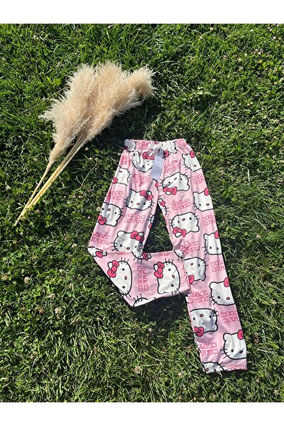SOFT KADIN HELLO KİTTY DESENLİ MİLAN PİJAMA ALTI