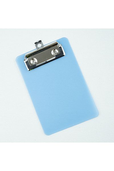 Choice Blue Portable Multi-Function Clipboard Organizer: Hangable Mini Plastic Note Holder for Home Office