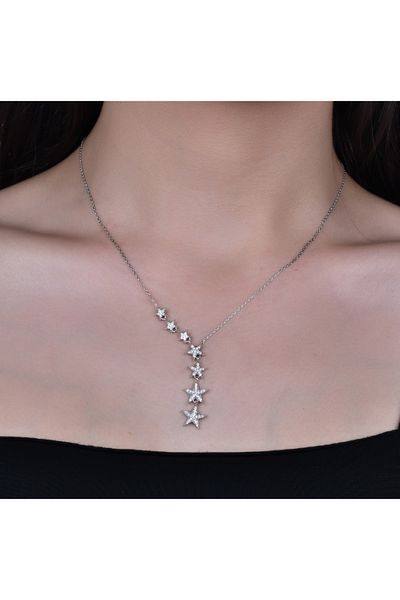 Ervalina Bright Stone Star Necklace - Shooting Star
