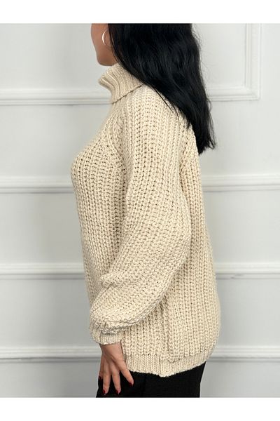RACE FASHİON Turtleneck Knitwear Sweater Rc8206