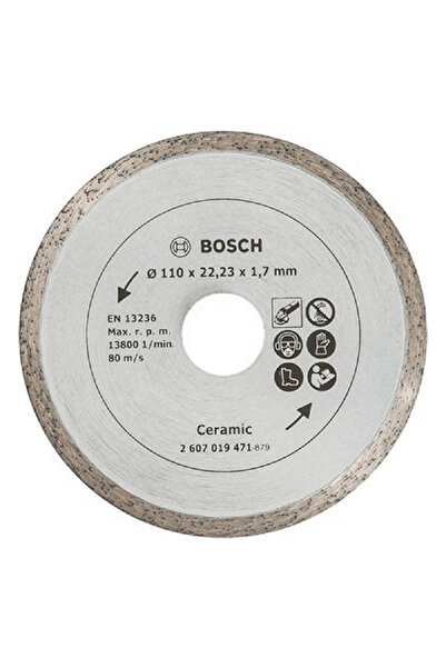 Bosch High-Speed Wear-Resistant Precisely Engineered Diamond Cutting Disc for Tiles Silver 115mm