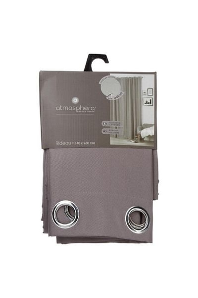 Atmosphera 8-Eyelet Insulating Standard Curtain Light Grey
