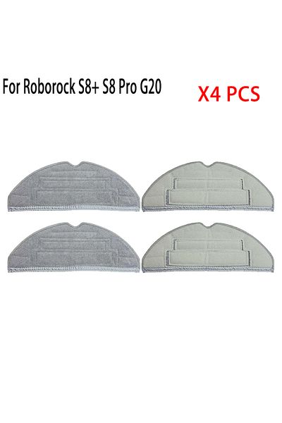 Choice 4pcs High Quality Mop Cloth for Roborock S8 S8 PLUS S8+ S8 Pro Ultra G20 Double Vibration Antibacter