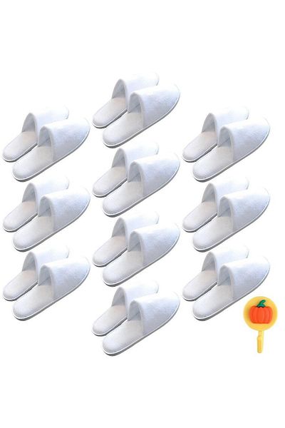 OEM Set of 10 pairs of hotel slippers,hotel quality, sponges, universal size, Washable and Reusable
