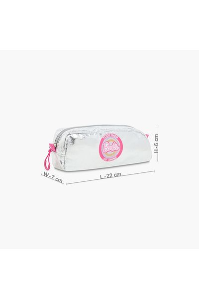 mattel Barbie Together We Shine Print Pencil Pouch with Zip Closure