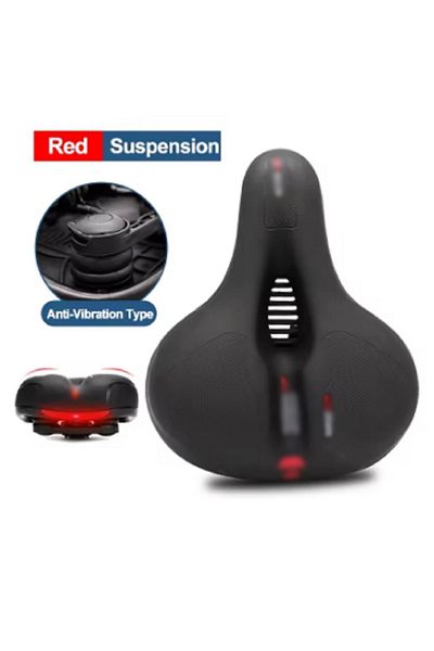 Choice Su Ball Red Reflective Shock Absorbing Hollow Bike Saddle MTB Bicycle Seat Breathable Rainproof Cycl