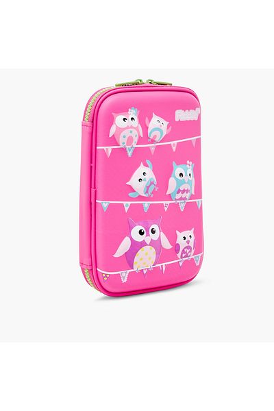 Juniors Juniors Owl Print Pencil Case with Zip Closure
