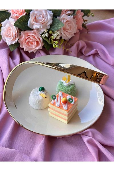 Canba Dream Gold Round Serving Plate