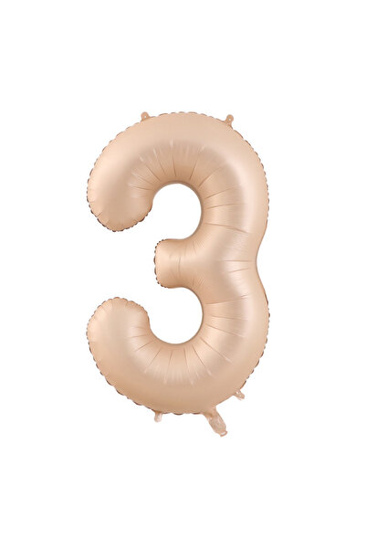 Choice بالون رقم 40 بوصة 40caramel3، لون بيج كريمي كراميل شوكولاتة، رقم ريترو...