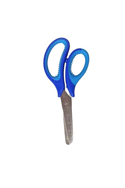 Limmy Children's Scissors Blunt Tip School Scissors with Ruler - Blue