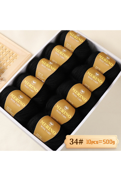 Choice 34 أسود 500 جرام من غزل صوف الألبكة متوسط ​​النعومة عالي الجودة 212، م...