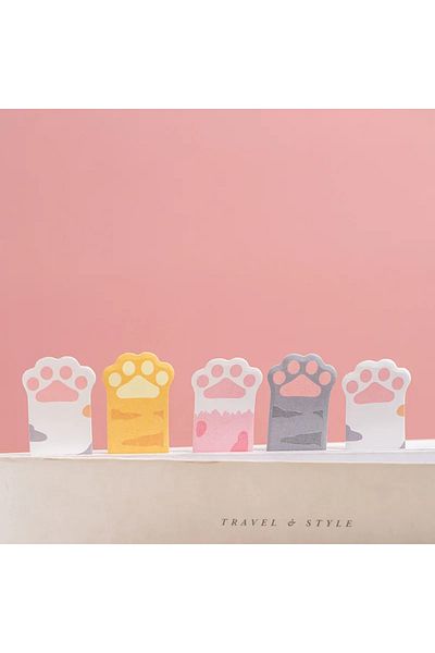 Choice Kawaii Stationery Cartoon Cat Paw Memo Pad Bookmark Flags Index Tab Sticky Notes Label Paper Stic...