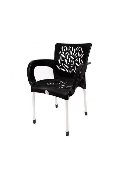 rexa Deluxe Plastic Chair – Patterned Back with Aluminum Legs