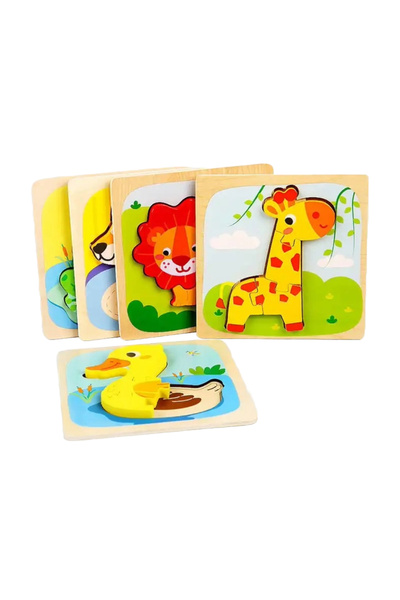 OEM 3D wooden puzzle, crocodile pattern