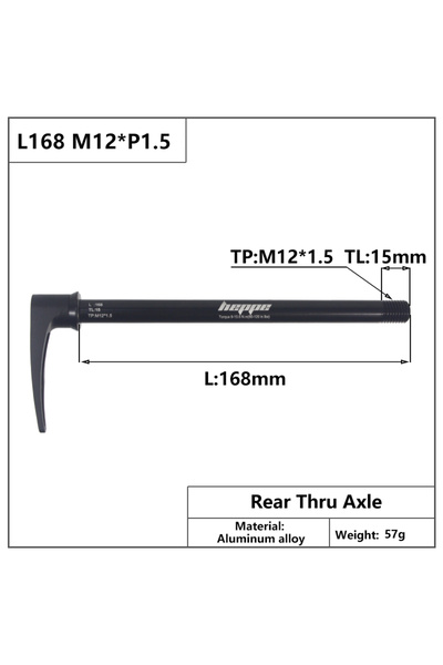 Choice شوكة أمامية L168 M12x1.5 TL15 HEPPE لدراجة الطرق الجبلية بمحور خلفي 12...