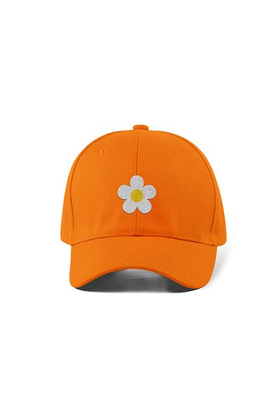 QUATEX Daisy Embroidered Orange Sports Hat Unisex Adjustable Velcro Back It Is a Quality Product
