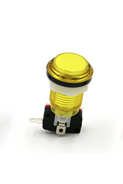 Choice زر ضغط ضوء أصفر بدون شعار 5 فولت 12 فولت 33 مم مضاء LED بلاستيك شفاف ل...