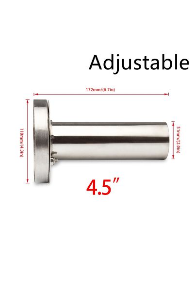 Choice 4.5 Adjustable Universal 3.5" /4'' / 4.5'' Round Steel Removable Stainless Steel Car Exhaust Muffler