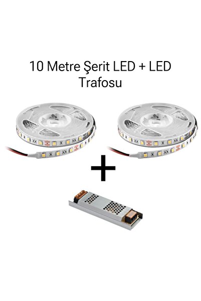 BMG Aydınlatma Şerit Led 10 Metre 5 Amper Led Trafosu Şerit Led 10 Metre Set ...
