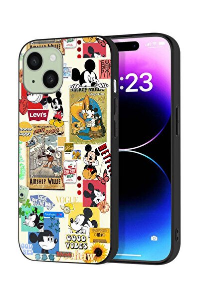 Tolwak غطاء حماية لجهاز Apple iPhone 15 مع ملصقات Happy and Sticker