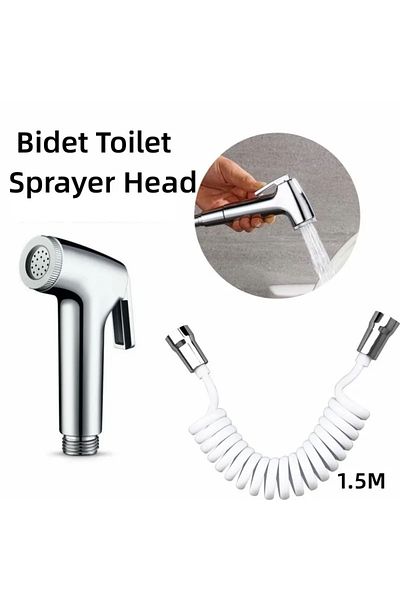 Choice 1set Handheld Water Toilet Bidet Sprayer Flexible Spring Shower head Hose tube Telephone Line soft H