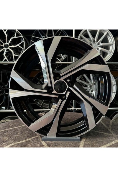 kormetal 15 inç 4x100 Clio İcon Rs Siyah Elmas Kesim Jant Modeli (4 Adet)