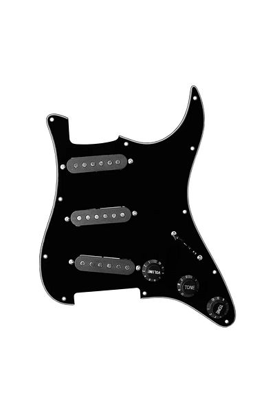Choice Black IRIN Electric Guitar Pickguard Pickups Loaded Prewired Black 11 Hole Single Coil Pickguard Pic