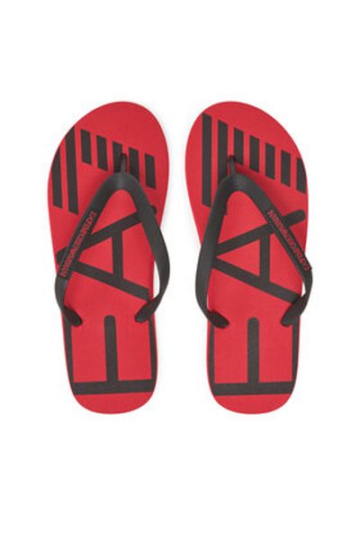 EA7 Emporio Armani Flip-flops bărbătești negri EA7 EMPORIO ARMANI-XCQ004 XK196 U503 EQUESTRIAN RED+BLACK